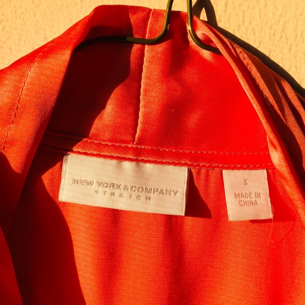 Orange Front Bow Festive Blouse - Picture 11 of 11